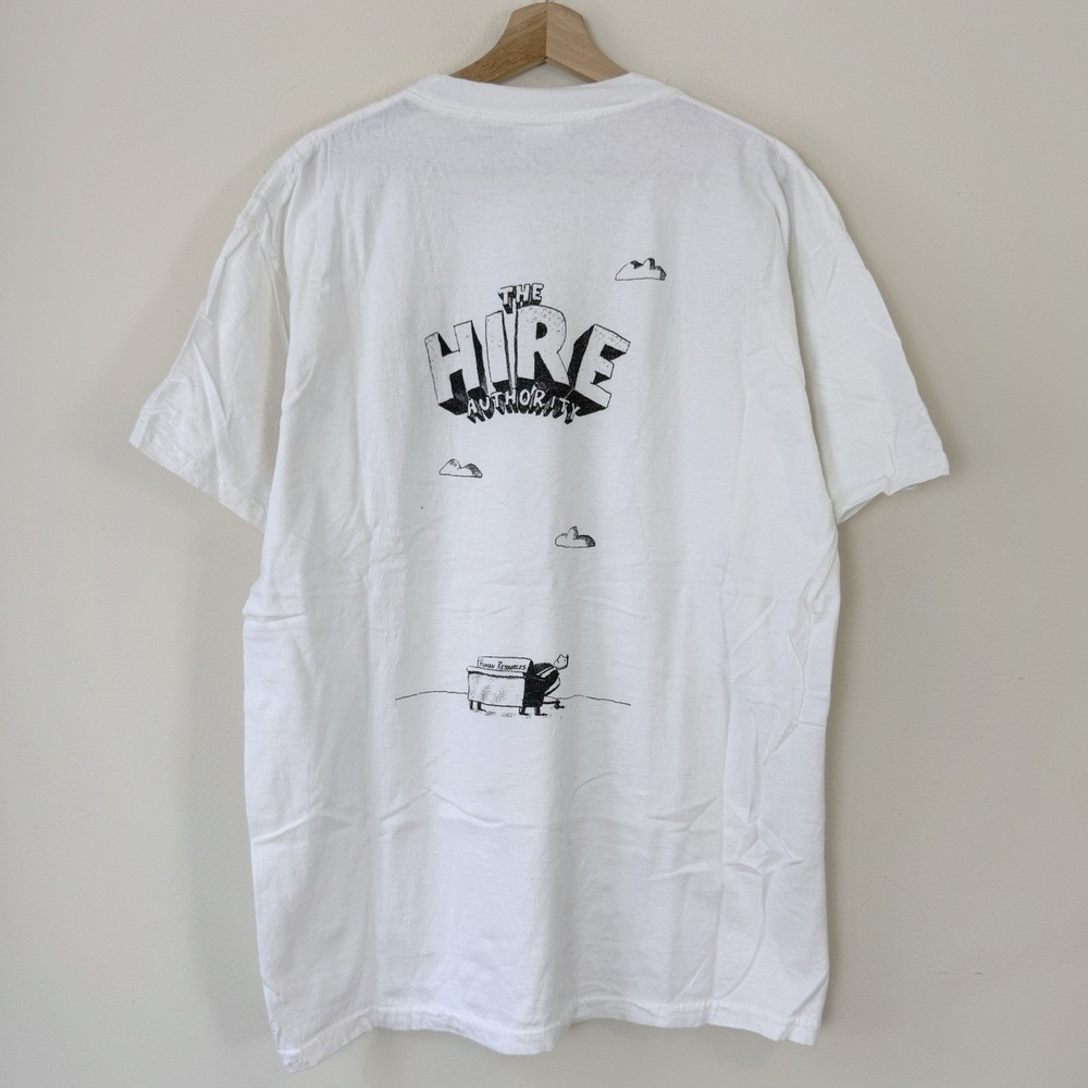Vintage 90's Human Resources The Hire Adweek Magazines Comic Art White Tee Shirt